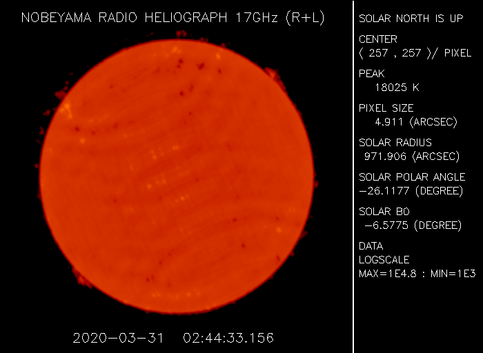 Nobeyama Radioheliograph 1.76cm (Интенсивность)